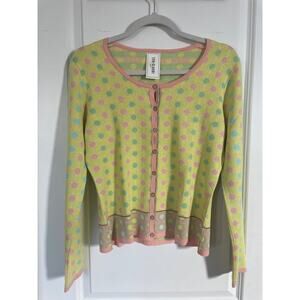 EVA & CLAUDI Women's Colorful Knit Cardigan, Size M